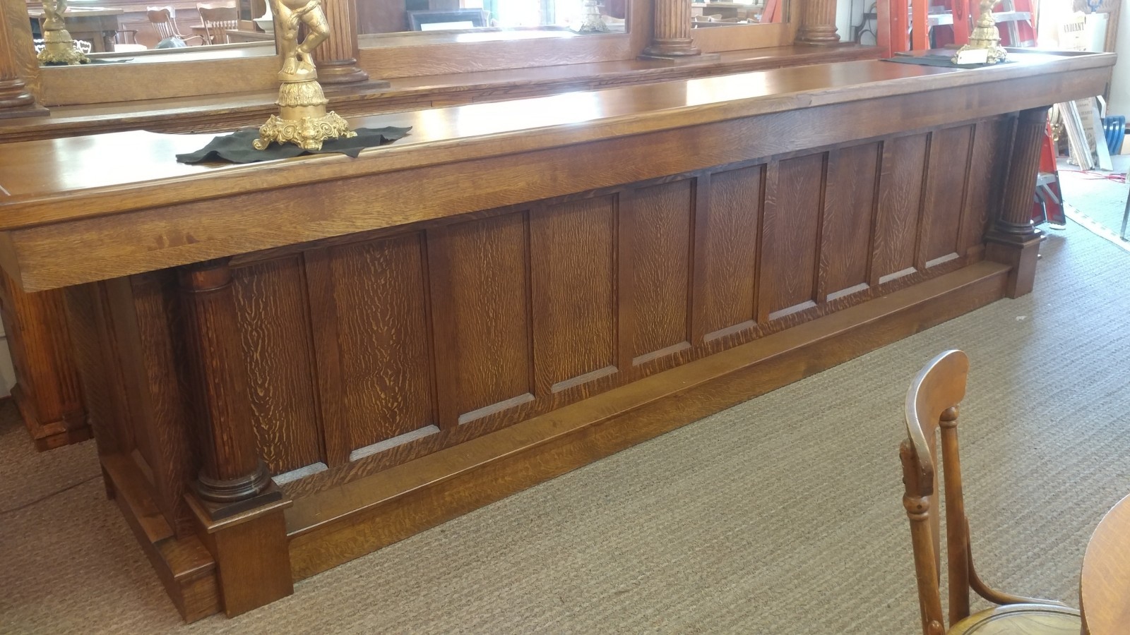 Antique back bar  and front bar from Silverton, CO