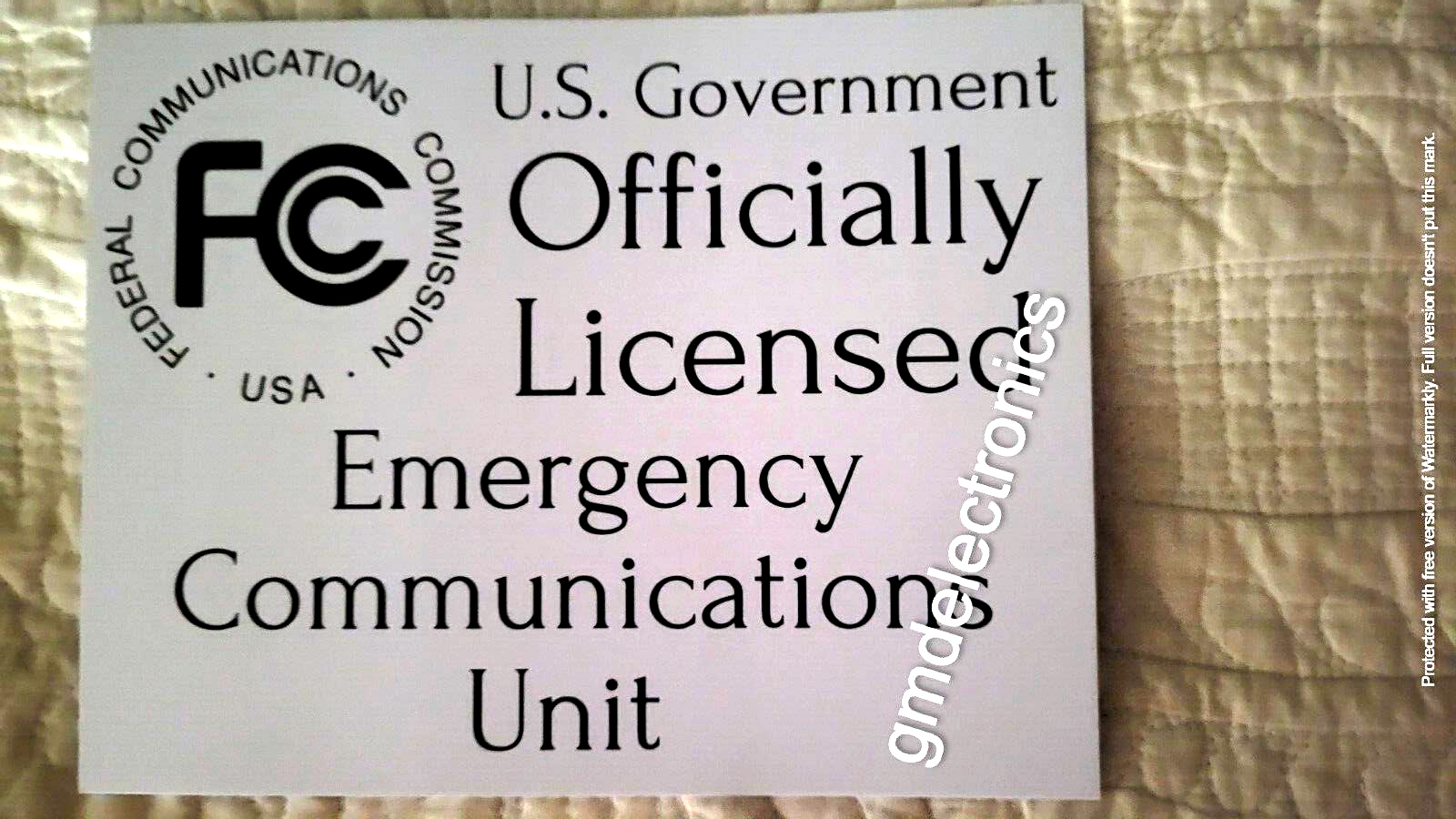 Placard, Amateur Radio Card For Lockdowns And Road Blocks For Your Car