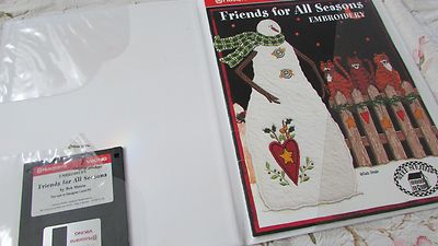 Husqvarna Viking Emb Set FRIENDS FOR ALL SEASONS by Deb Strain Design 1 & PC EXC