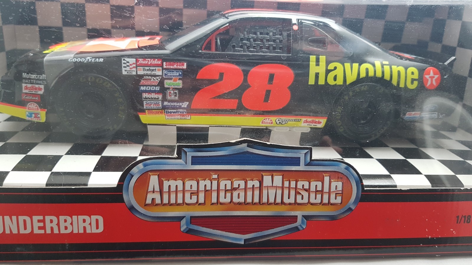 ERTL Havoline Thunderbird #28 American Muscle 1/18 Scale Diecast w/box