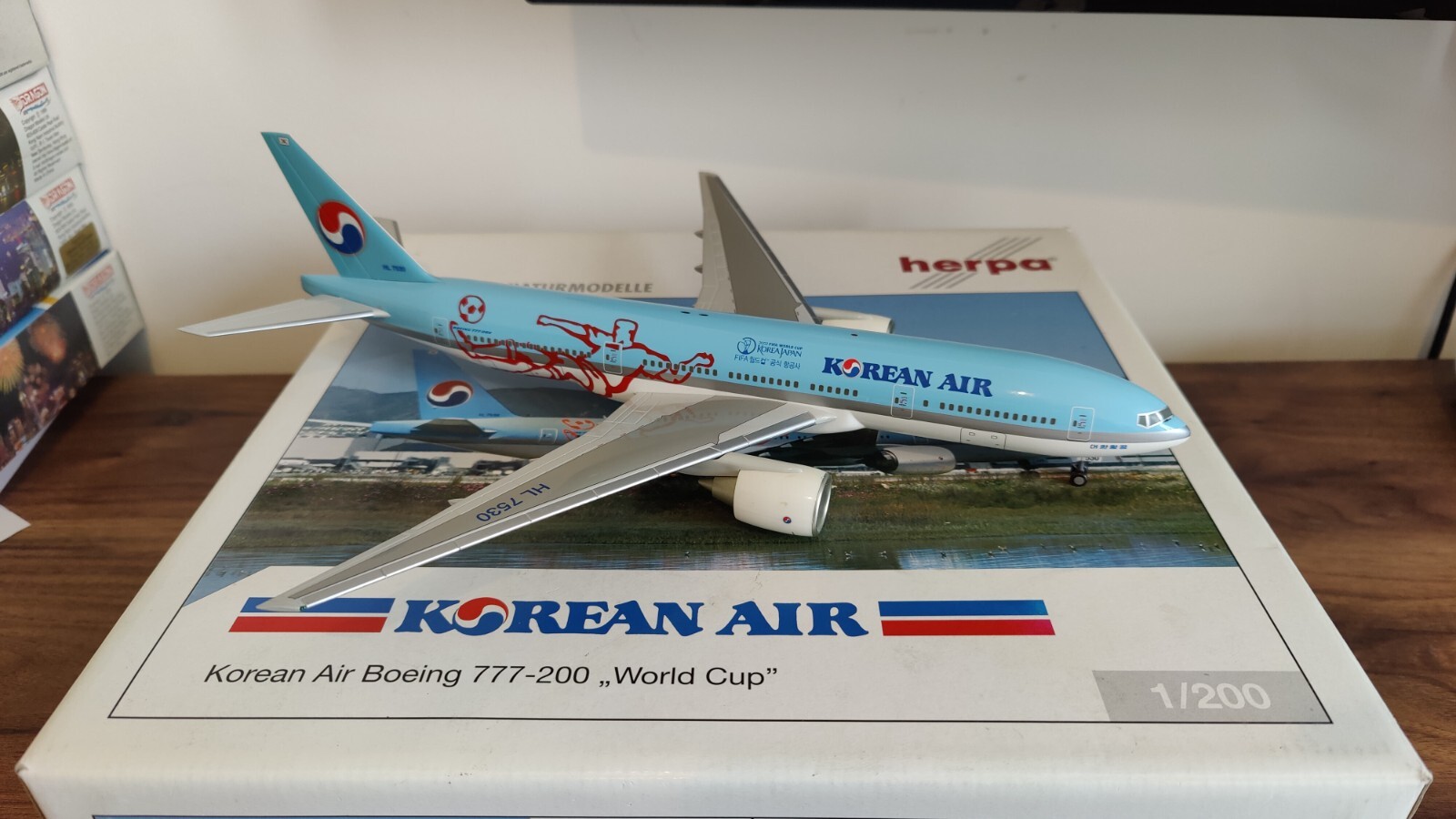 herpa 1/200 KOREAN AIR B-777 WORLD CUP ショッピング超高品質