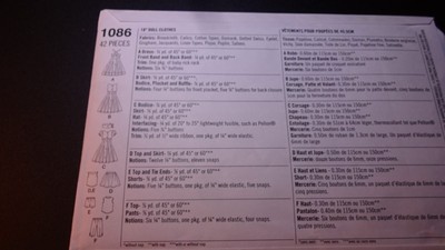 DOLL CLOTHES PATTERNS Lot 3 NEW Were $51 Simplicity 1392 1086 5733 Heigl 18