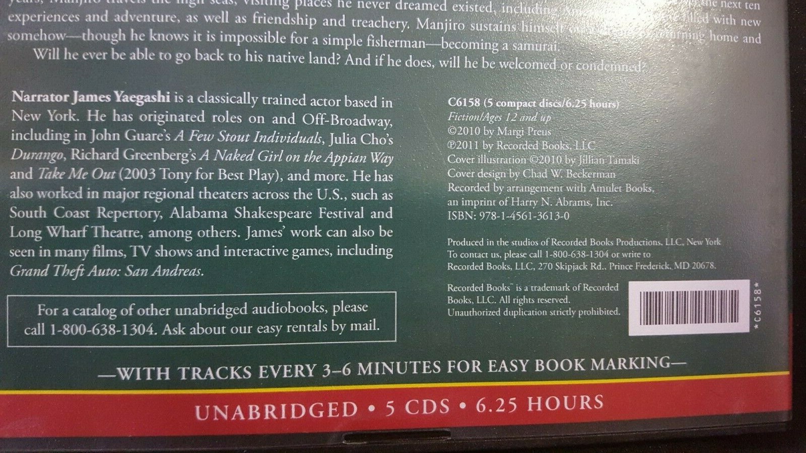 Recorded Books- Heart of a Samurai True Adventure on the High Seas  5 Disc Set