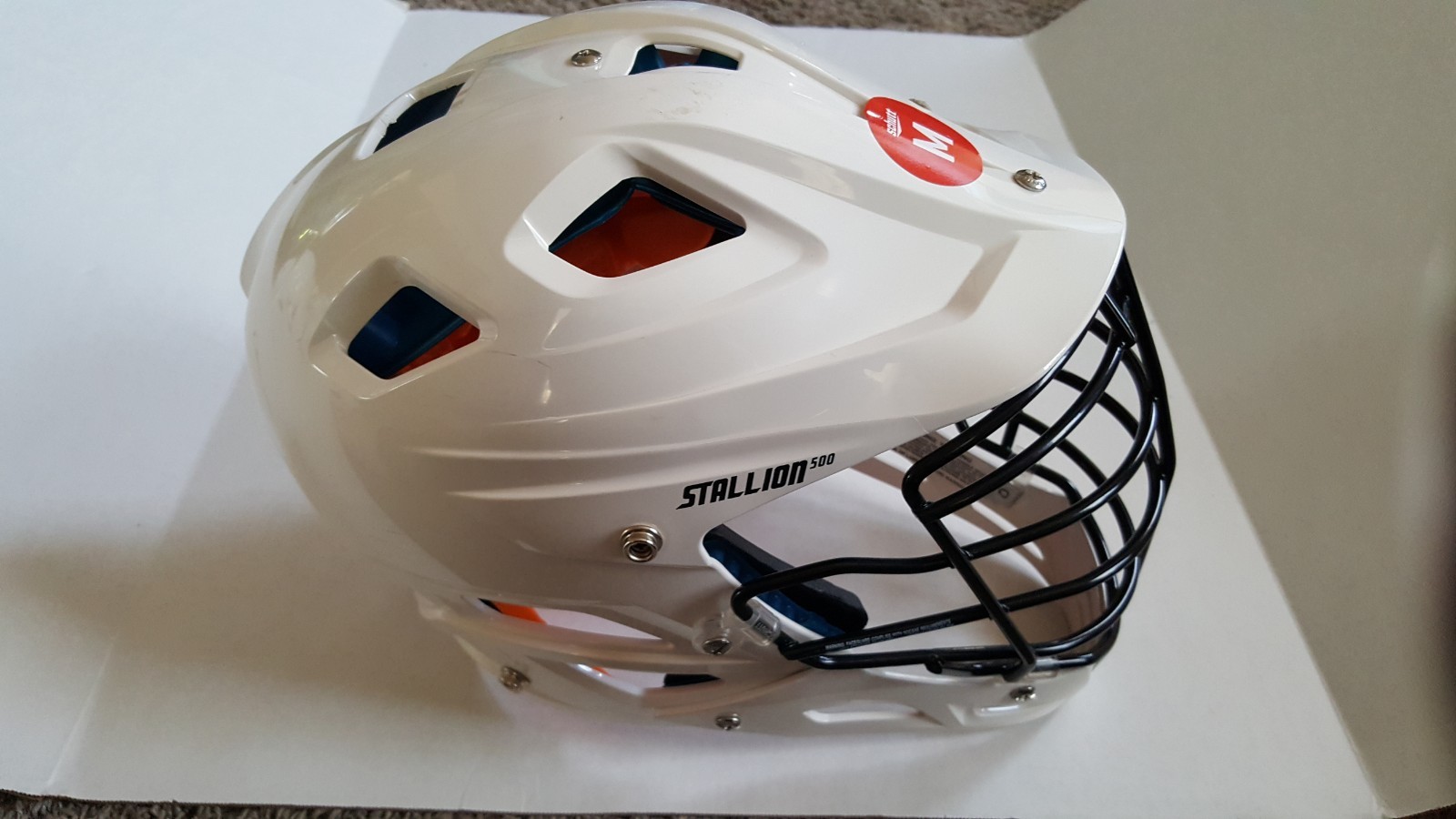 Schutt Stallion 500 Lacrosse Helmet Medium White New