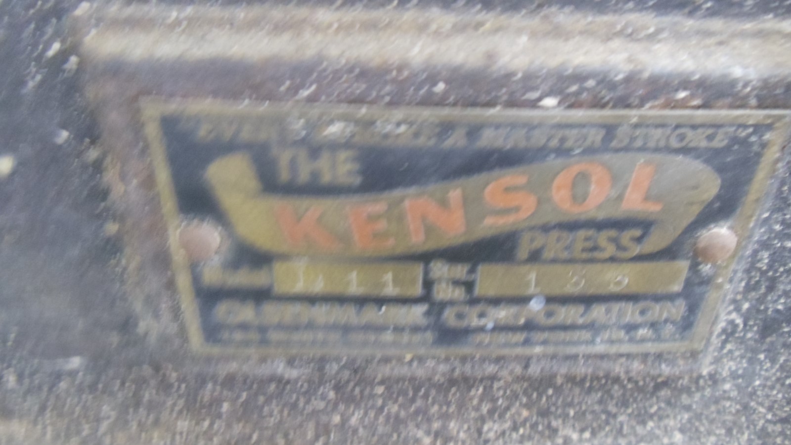 KENSOL 35-F-3 HOT STAMPING MACHINE   USED, DOES HEAT