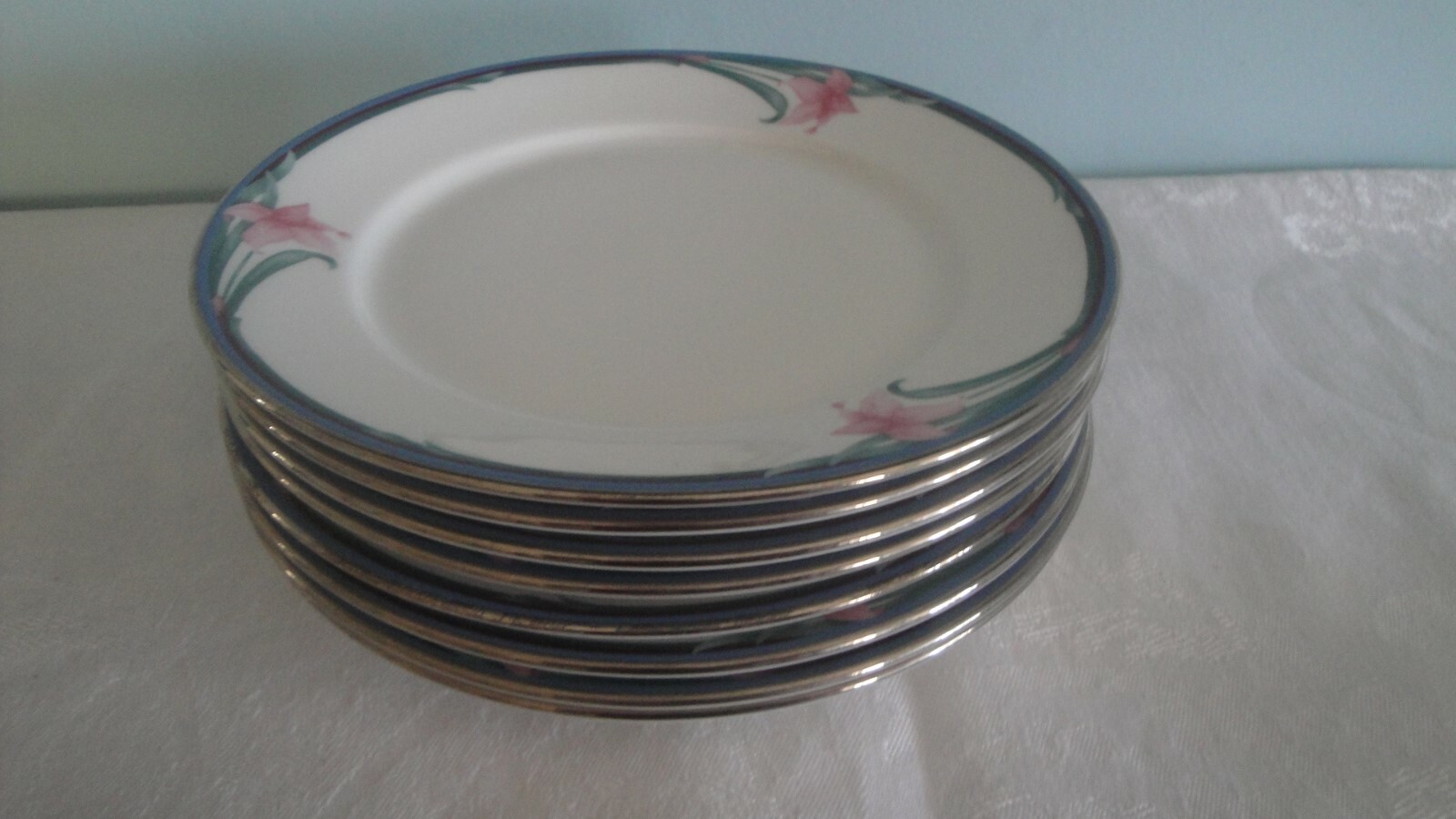 Lenox Patricia Debut Collect. Lot of 8 Bread + Butter Plates 6 1/2