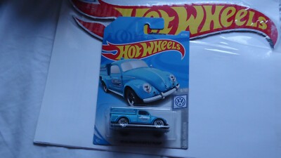 HOT WHEELS CUSTOM '49 VOLKSWAGEN BEETLE PICKUP FALKEN RUBBER TIRES MOC 2017