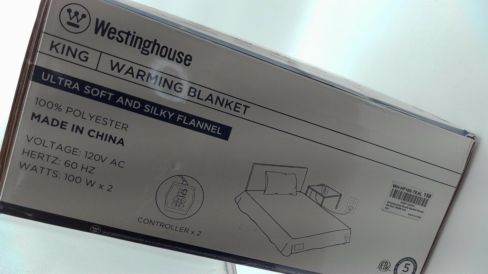 Westinghouse Heated Blanket King Size, Electric Heating Blanket 10 Heat Levels
