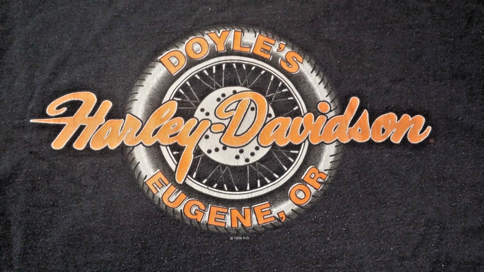 Harley-Davidson VTG 1996  Short Sleeve Graphic T-Shirt SZ 2XL  Black USA