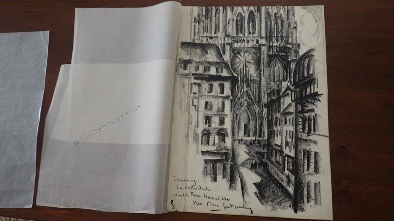 1925.Cathedrale De Strasbourg  (Dessin).Jean Charles Contel