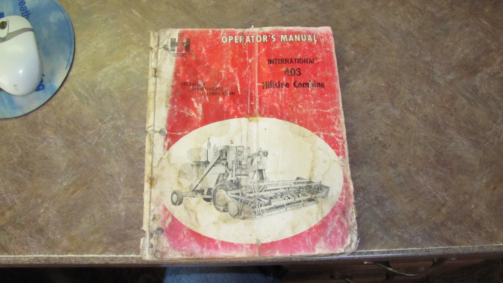 VINTAGE INTERNATIONAL HARVESTER 403 Hillside Combine Owner Operator Manual Parts