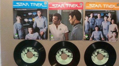 Set of 3 Peter Pan Records 45rpm Records STAR TREK 1979