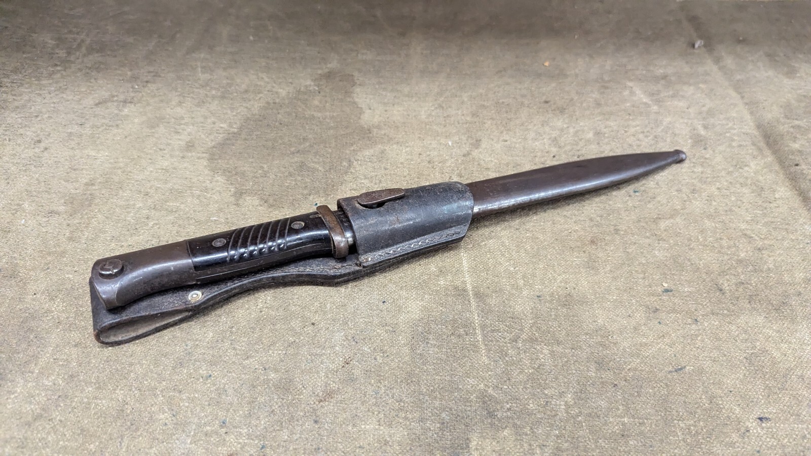 WWII German K98 98k Mauser Bayonet + Scabbard & Frog Alex Coppel