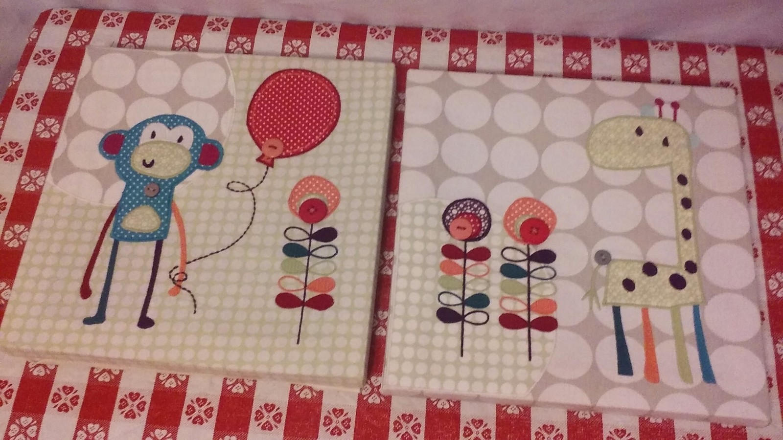 Vintage Nursery Needle Point Wall Art 10-10/17