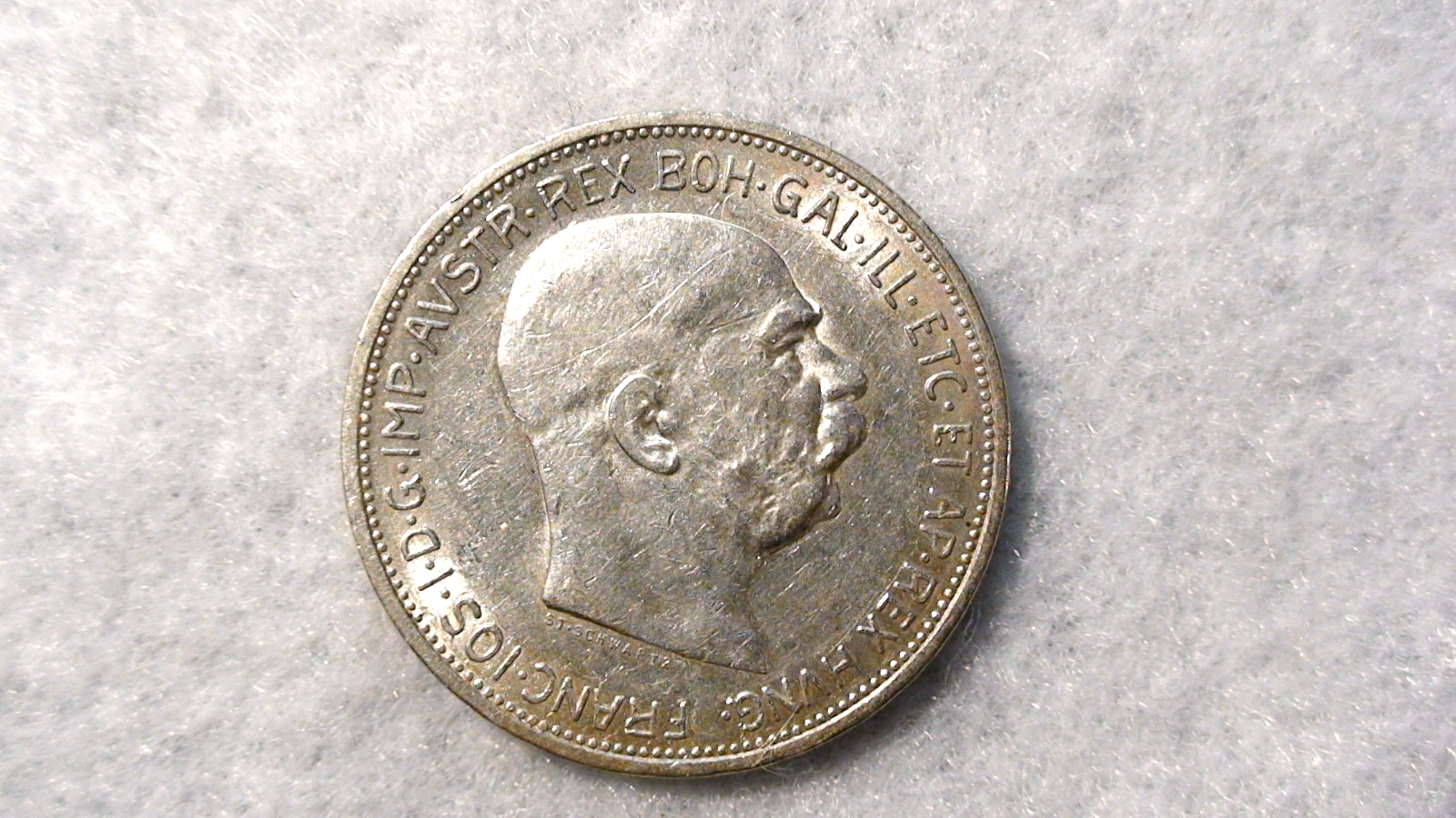 1912 Austria 2 Corona Circulated 2K Silver Coin Buy It Now!