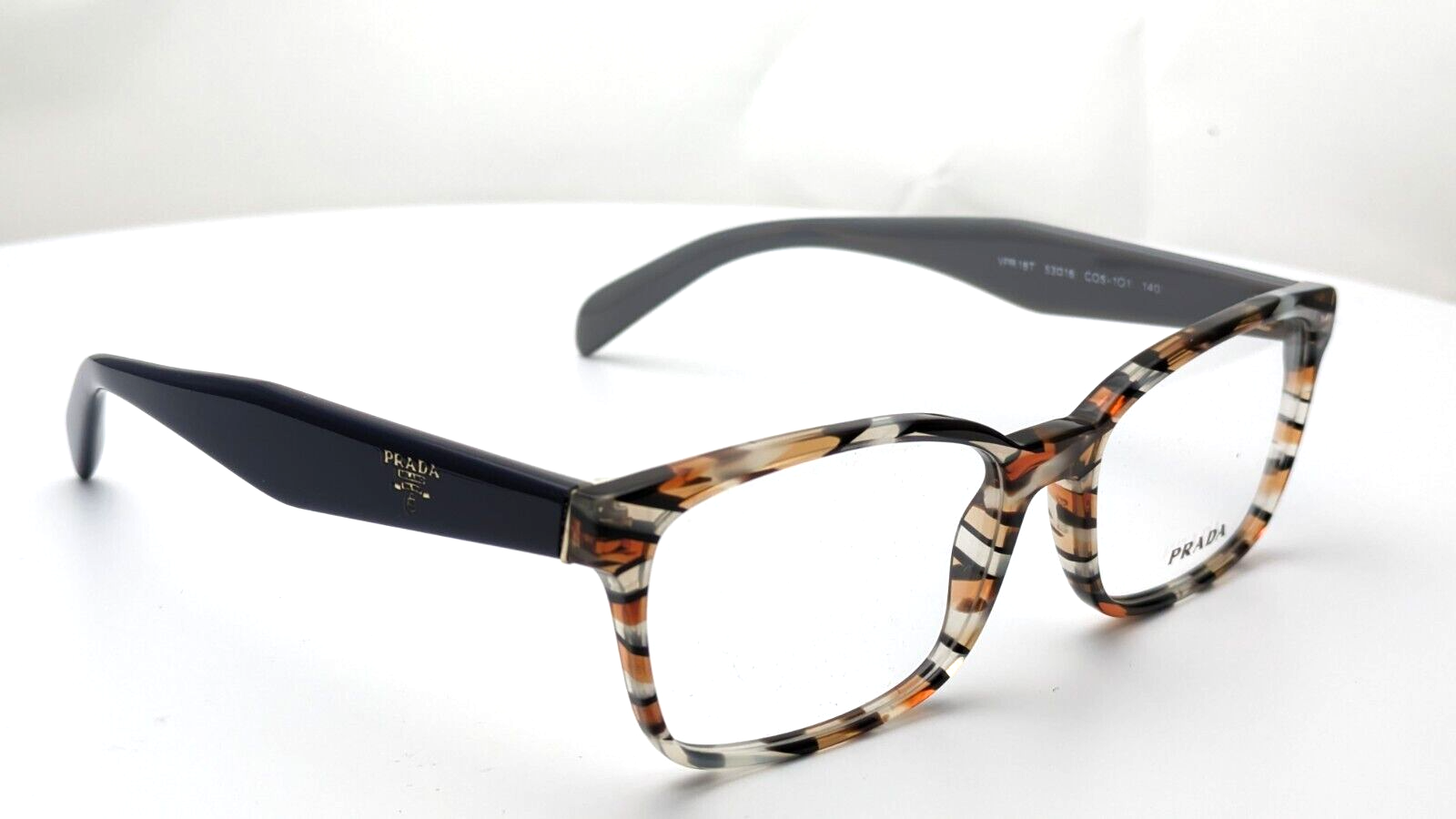 Prada VPR 18T CO5-1O1 Rectangle Havana Dark Navy Womens Eyeglasses