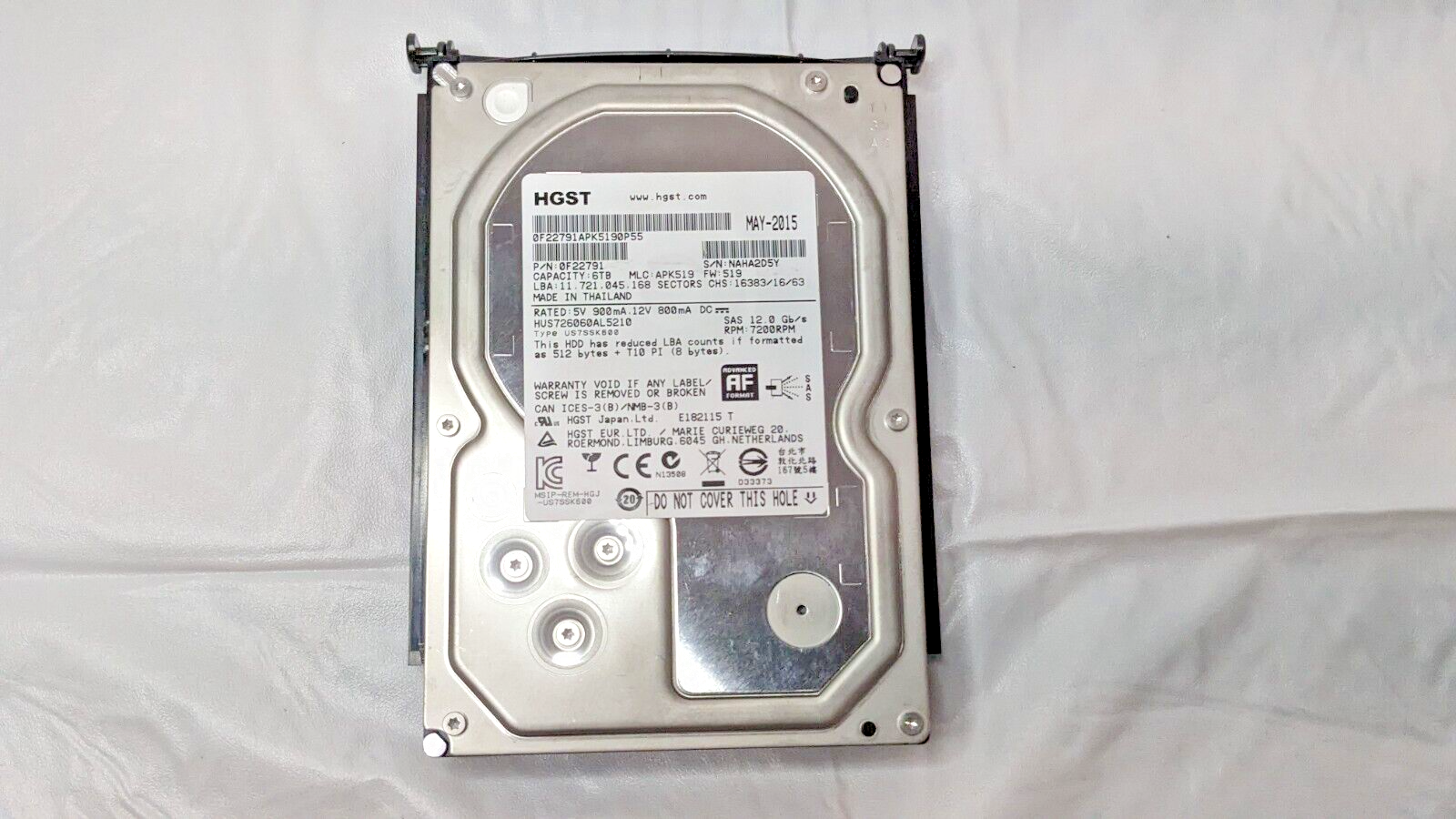 HGST Hard Disk Drive Type US7SSK600 6TB SAS 12Gb 7200RPM HGST Hard Disk Drive Type US7SSK600 6TB SAS 12Gb 7200RPM