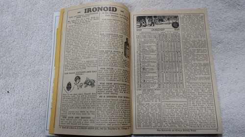 1939 Vintage Illinois Herb Co Almanac Excellent condition,  original order form,