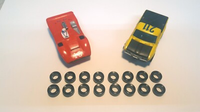 .448 8 Pair Black AFX Tyco HO SLOT CAR Performance Silicone Slot Car Tires C2