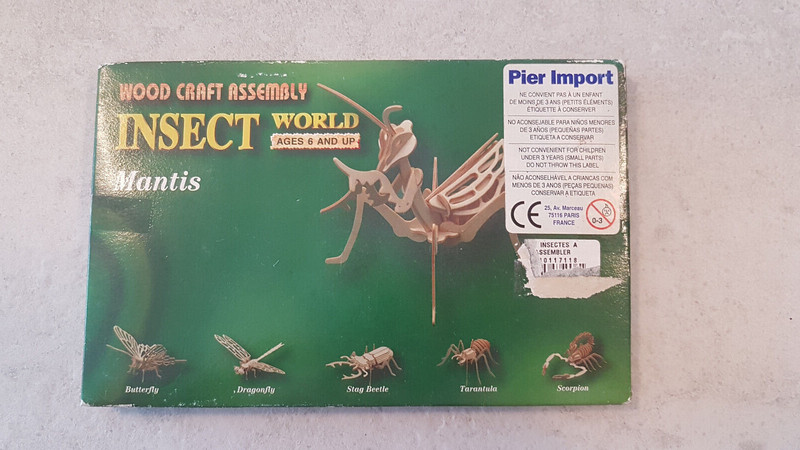 Jeu De Construction En Bois Neuf (Insectes)