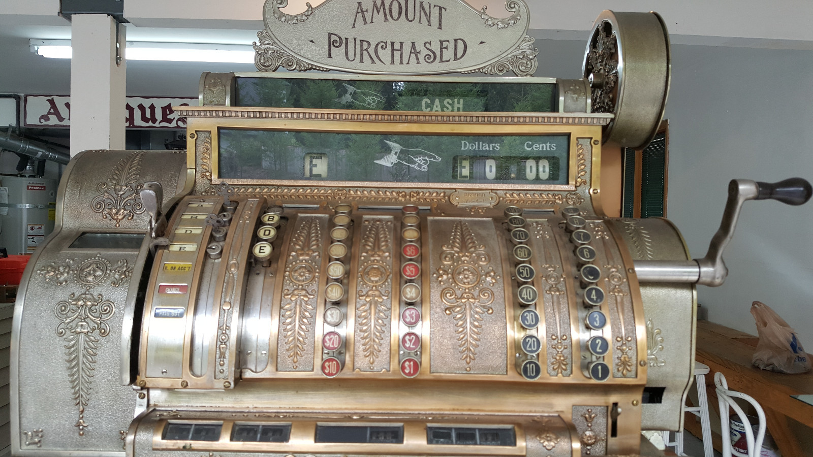 Antique, 4 Drawer National Cash Register, c.a. 1890-1900s Solid Quarter Sawn Oak