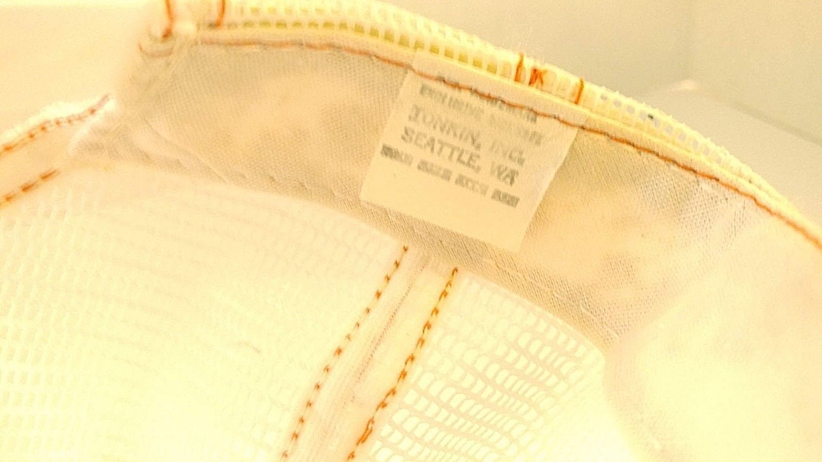 VTG SNAPBACK TRUCKER Trucking HAT Cap CCX Logo Embroidered Brown White Orange