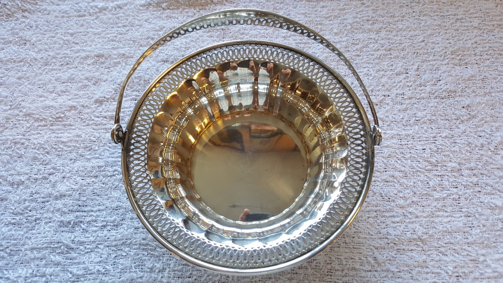 Manchester MFG Co. Sterling Pierced Candy Dish Basket 0369 Mono