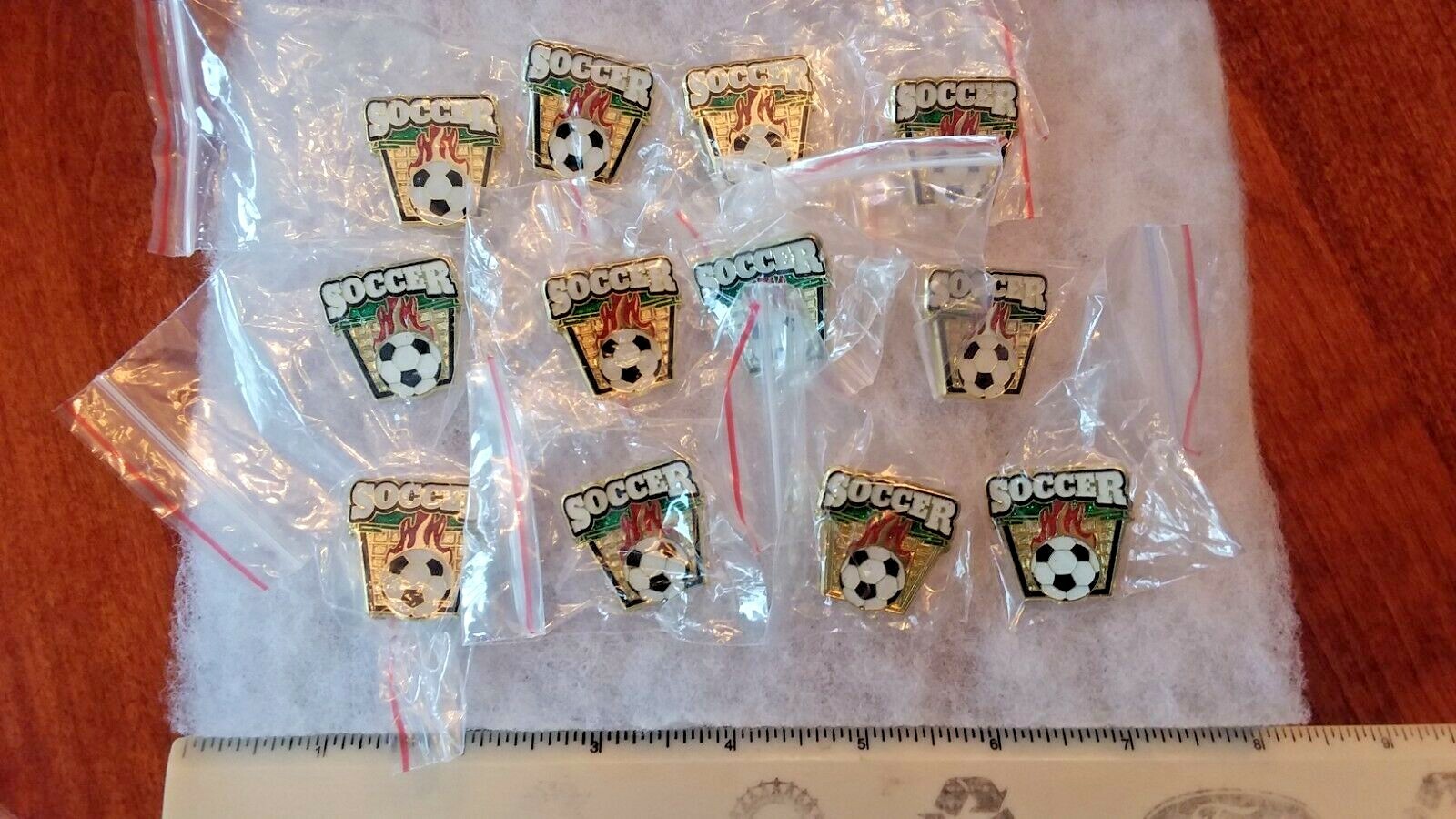 (100) Soccer Flame Pins Wholesale Dealers Lot