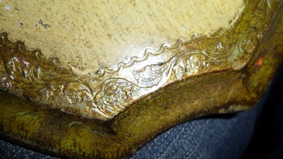 VINTAGE pair ITALIAN FLORENTINE GOLD  PICTURES PLACQUES  -7 1/4