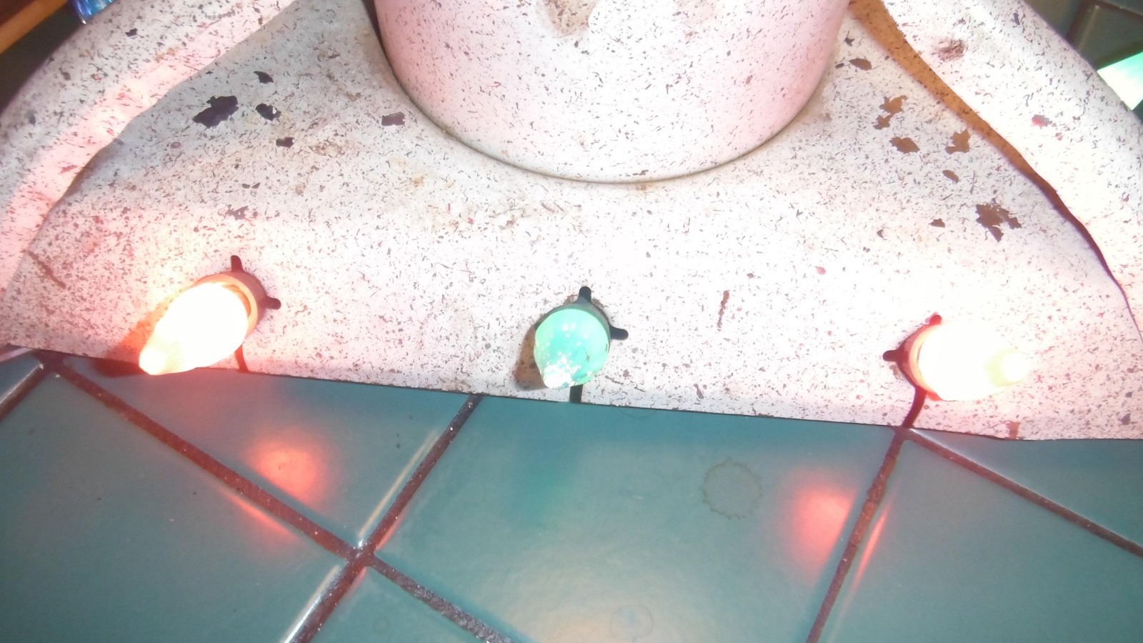 Mid Century Atomic CHRISTMAS TREE STAND WITH LIGHTING OUTLET-and lights