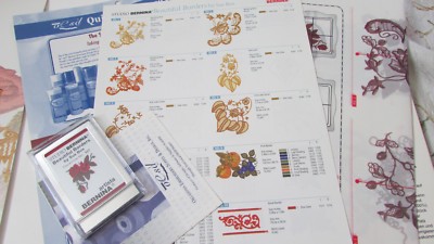 Studio Bernina Artista Deco 300 BEAUTIFUL BORDERS SUE BOX #527 Emb Card UNUSED