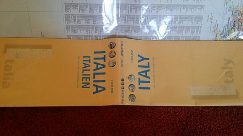 Map of Italy Italia Plastic Coated 2006 Edition Printed in Germany