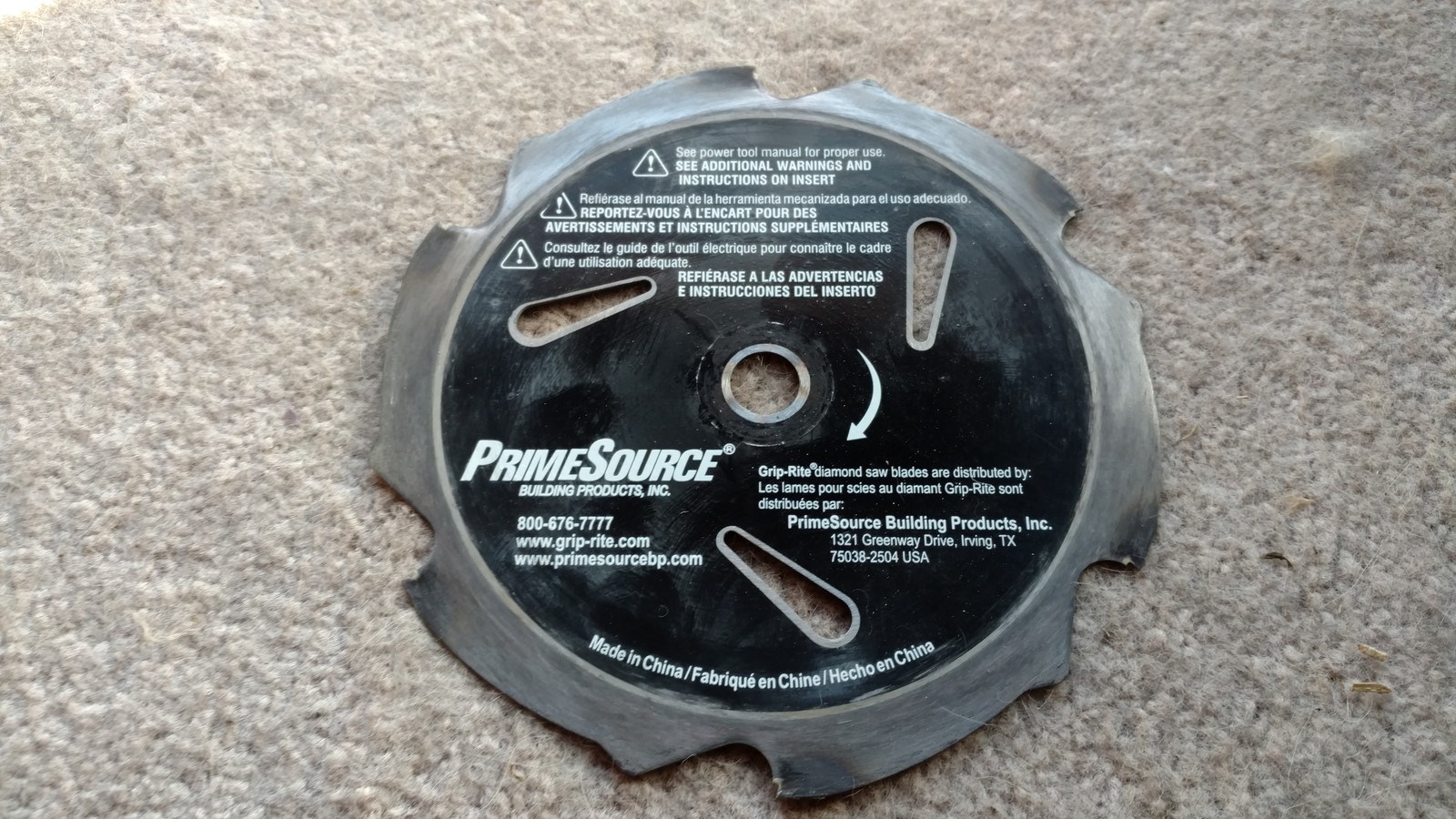 Fiber Cement Blade Hardie Board Siding Saw Blade 7 1/4" 6 Tooth Carbide