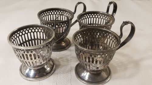 R. Wallace & Sons Antique Sterling Silver set of 4 cup holders 