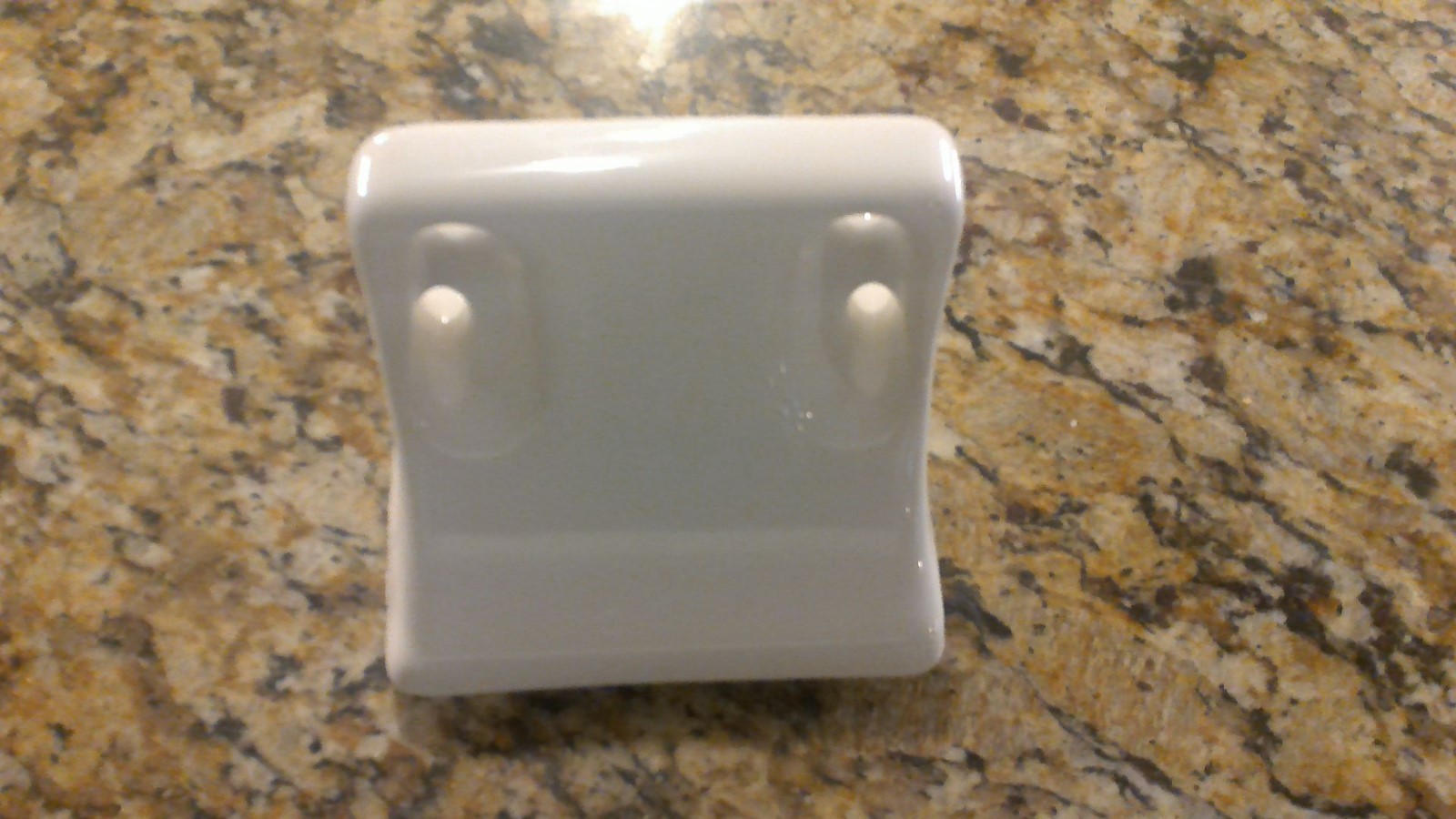 Vtg White Ceramic Tile Bathroom Toothbrush Holder w/Cup Holder Wall Mt USA ~ NOS