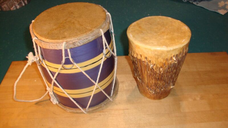 lot of 2 two sided drums