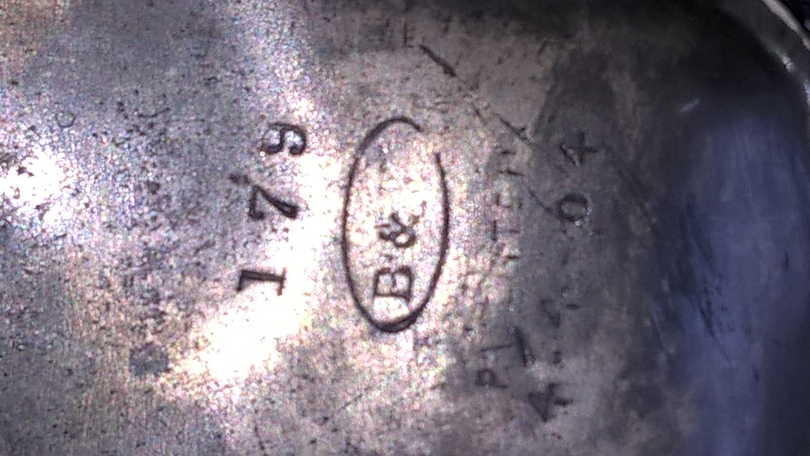 Antique Silver Plated B&K? White Metal Hinged Jewelery Box w/ Flowers 7