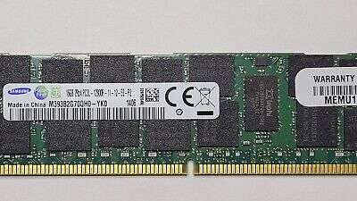 SAMSUNG 16GB 2Rx4 DDR3-1600 PC3L-12800R ECC Reg 1.35v RAM M393B2G70QH0-YK0