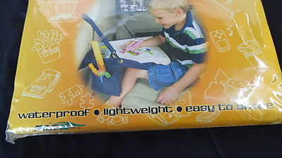 PORTABLE TRAVEL DESK For Child Car Travel Folds Flat Drink Holder New Sealed