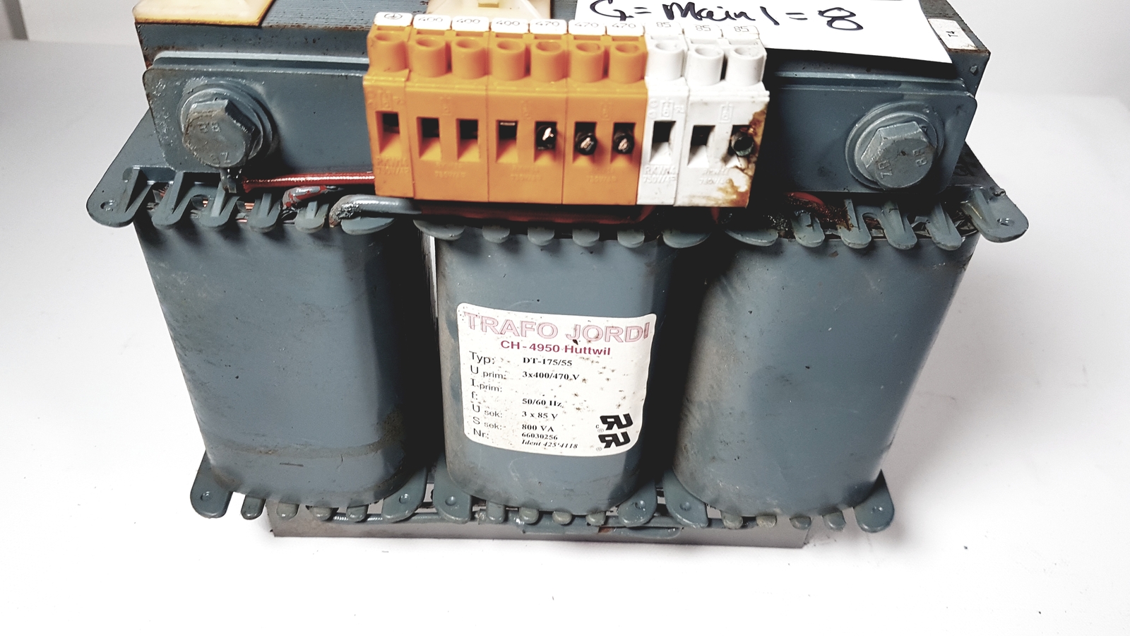 TRAFO JORDI CH-4950 Huttwil Transformer DT-175/55 (EV2)