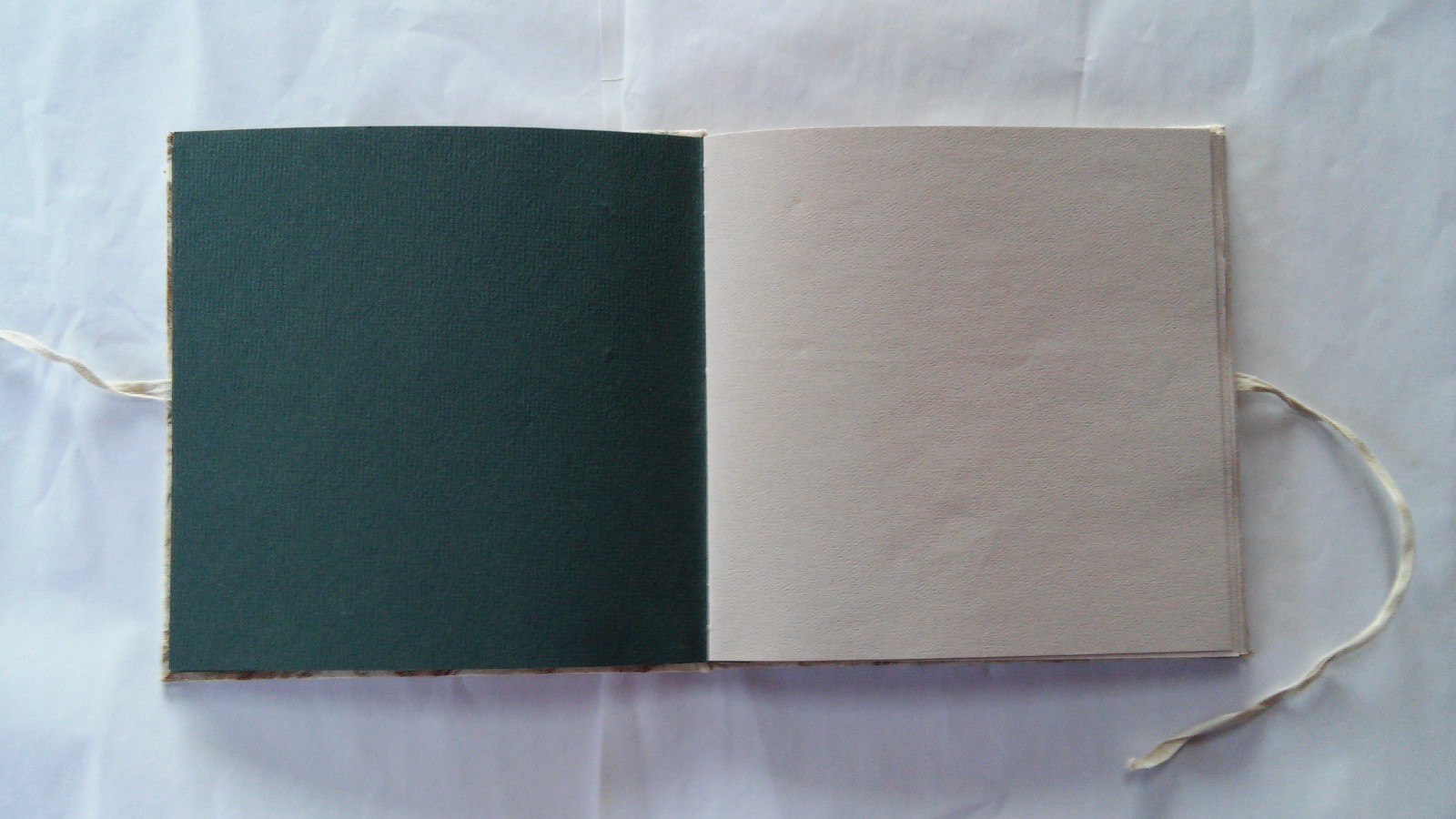 Decoupage-Look Hand Bound Blank Notebook ~ Gift Idea Diary Journal Unlined Tie