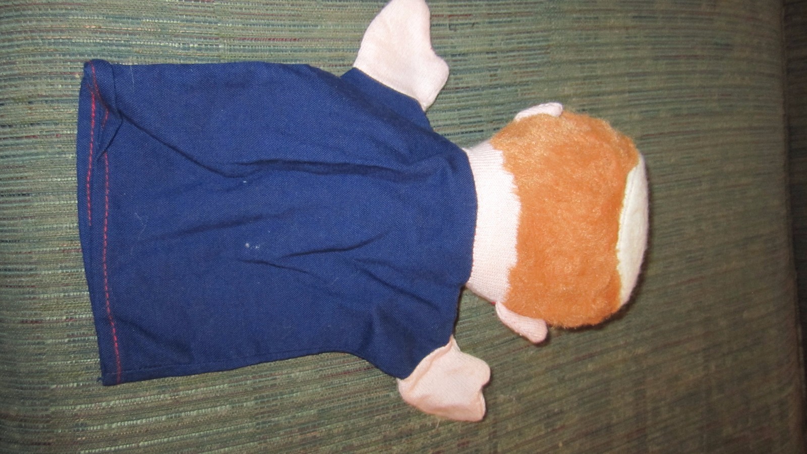 Vintage Sheram Industries? Hand Puppet Policeman with Hat and Yellow Star Badge