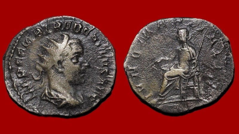 Roman Coin : TrÃ©Bonien Galle â Antoninien, Junon, Antioche, R1, Ttb- [30atg1]