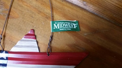 Midwest Of Cannon Fall Metal Star Red White And Blue Ornament