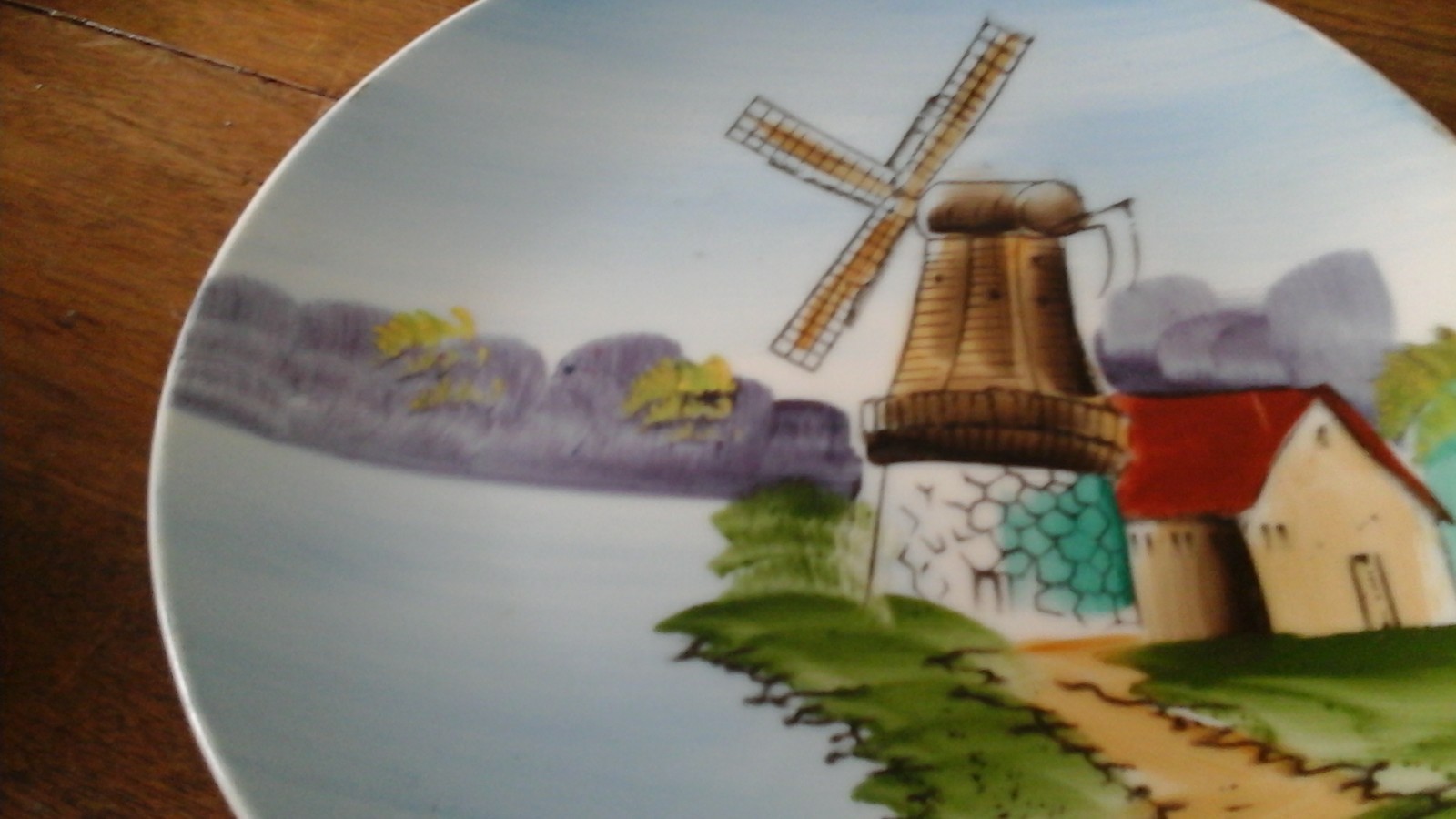 Old Dutch Windmill Hand Painted Vintage Japan Porcelain 8