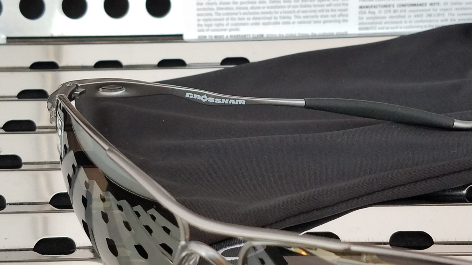 Pre-owned Oakley Crosshair Aviator Sunglasses 4060-2261 Lead W / Prizm Black Polarized