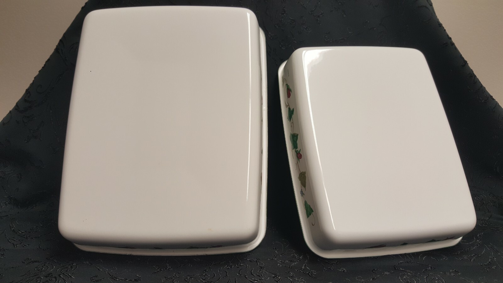 Lenox Bake ware metal baking dish with rose pattern set of 2