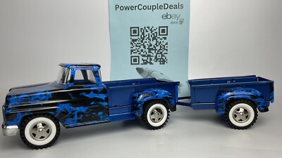 Tonka Pressed Steel Stepside Pickup Truck  & Trailer Custom 1960s LOOK!