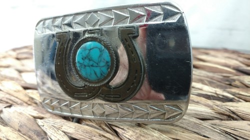 Turquose Horseshoes's Belt Buckle Vintage