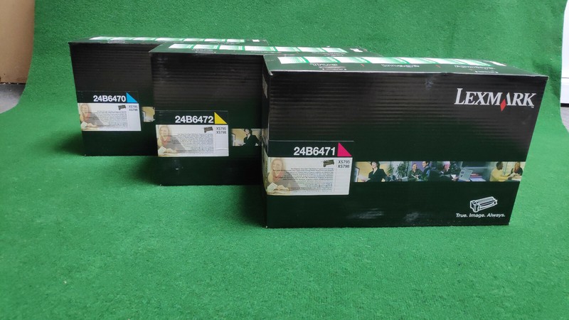 Lexmark 24b6470 + 24b6471 + 24b6472 Toner Cyan + Magenta + Gelb FÃ¼R Xs795 Xs798 